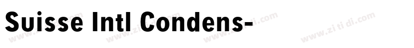 Suisse Intl Condens字体转换